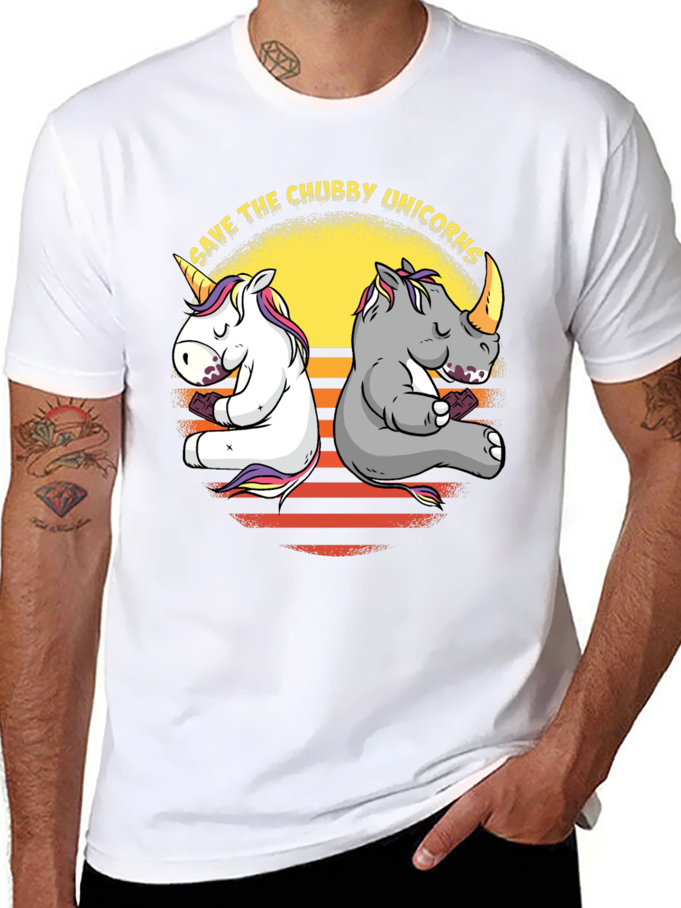 Save the Chubby Unicorns Graphic Tee