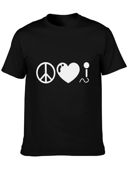 Peace Love Music Black T-Shirt