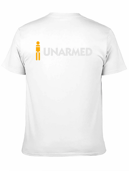 Unarmed Funny Humor Graphic Novelty Mens Black T-Shirt