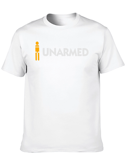 Unarmed Funny Humor Graphic Novelty Mens Black T-Shirt