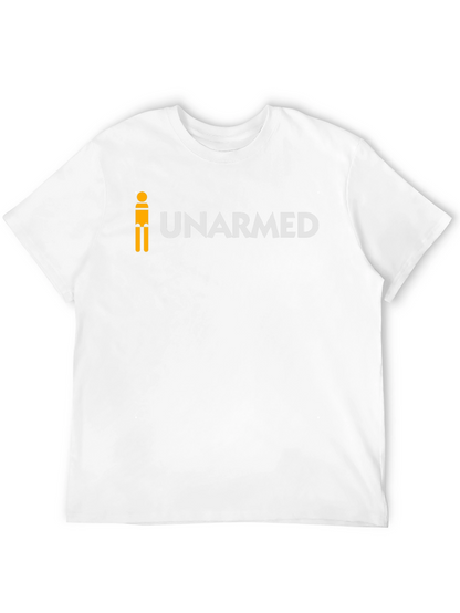 Unarmed Funny Humor Graphic Novelty Mens Black T-Shirt