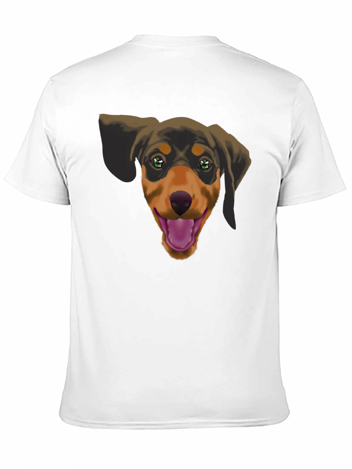 Dachshund Dog Graphic Tee - Black Cotton Casual Shirt