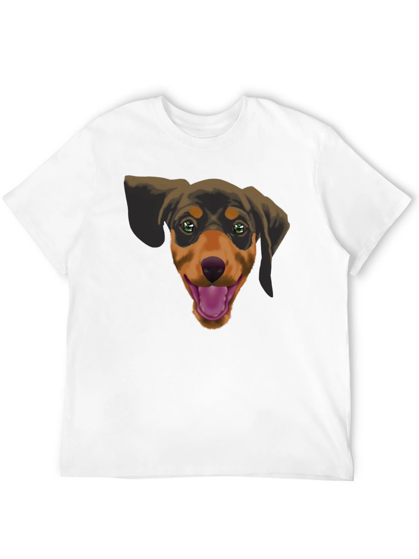 Dachshund Dog Graphic Tee - Black Cotton Casual Shirt
