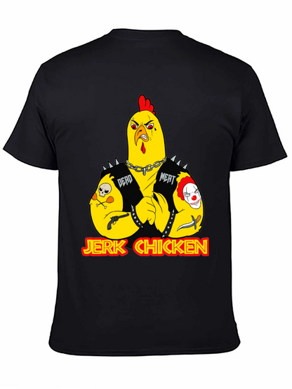 Jerk Chicken Graphic Tee - Edgy Cartoon Design