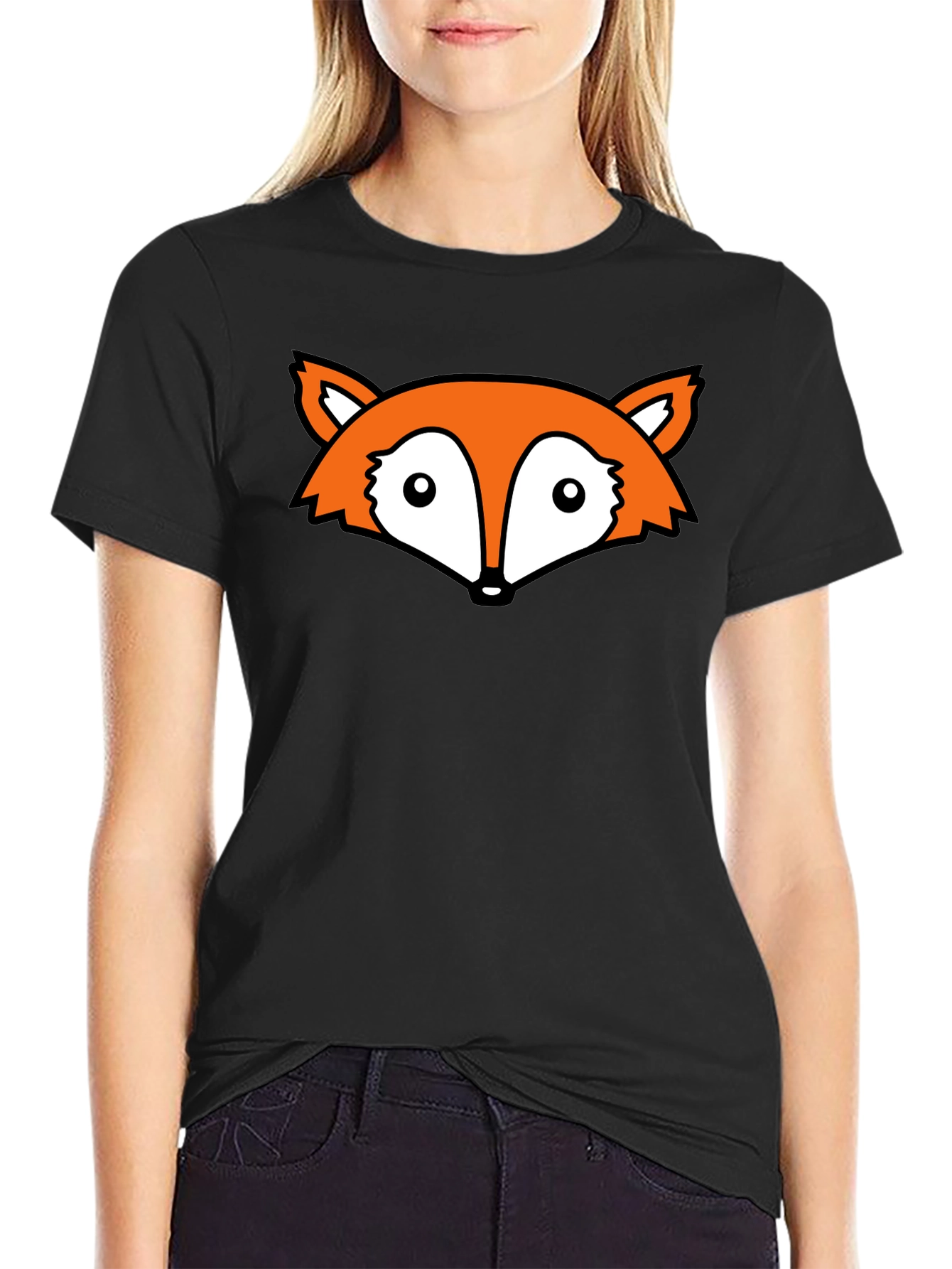Fox Head Graphic Black T-Shirt
