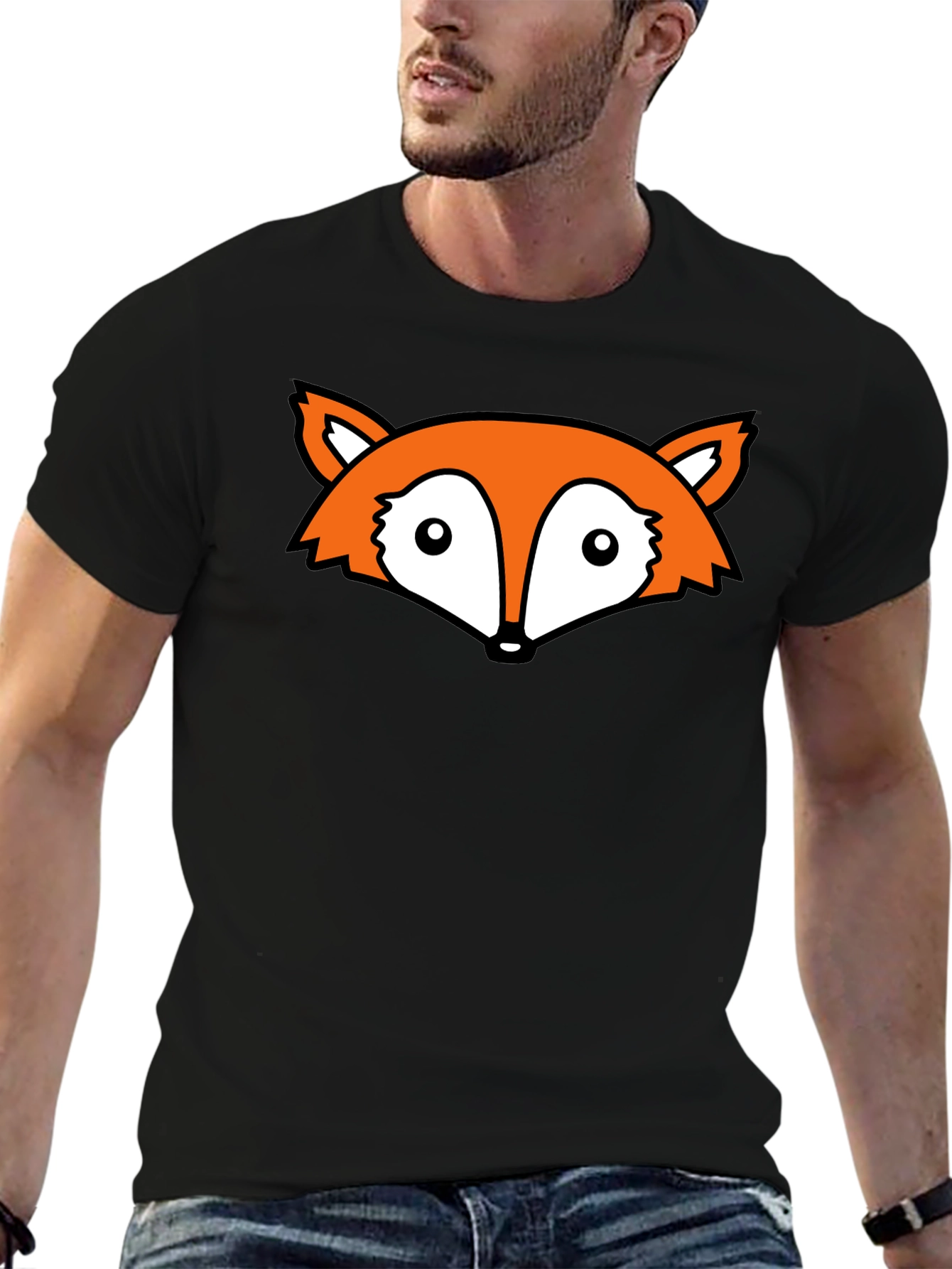 Fox Head Graphic Black T-Shirt