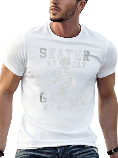 Skater Gamer T-Shirt - Day/Night Design
