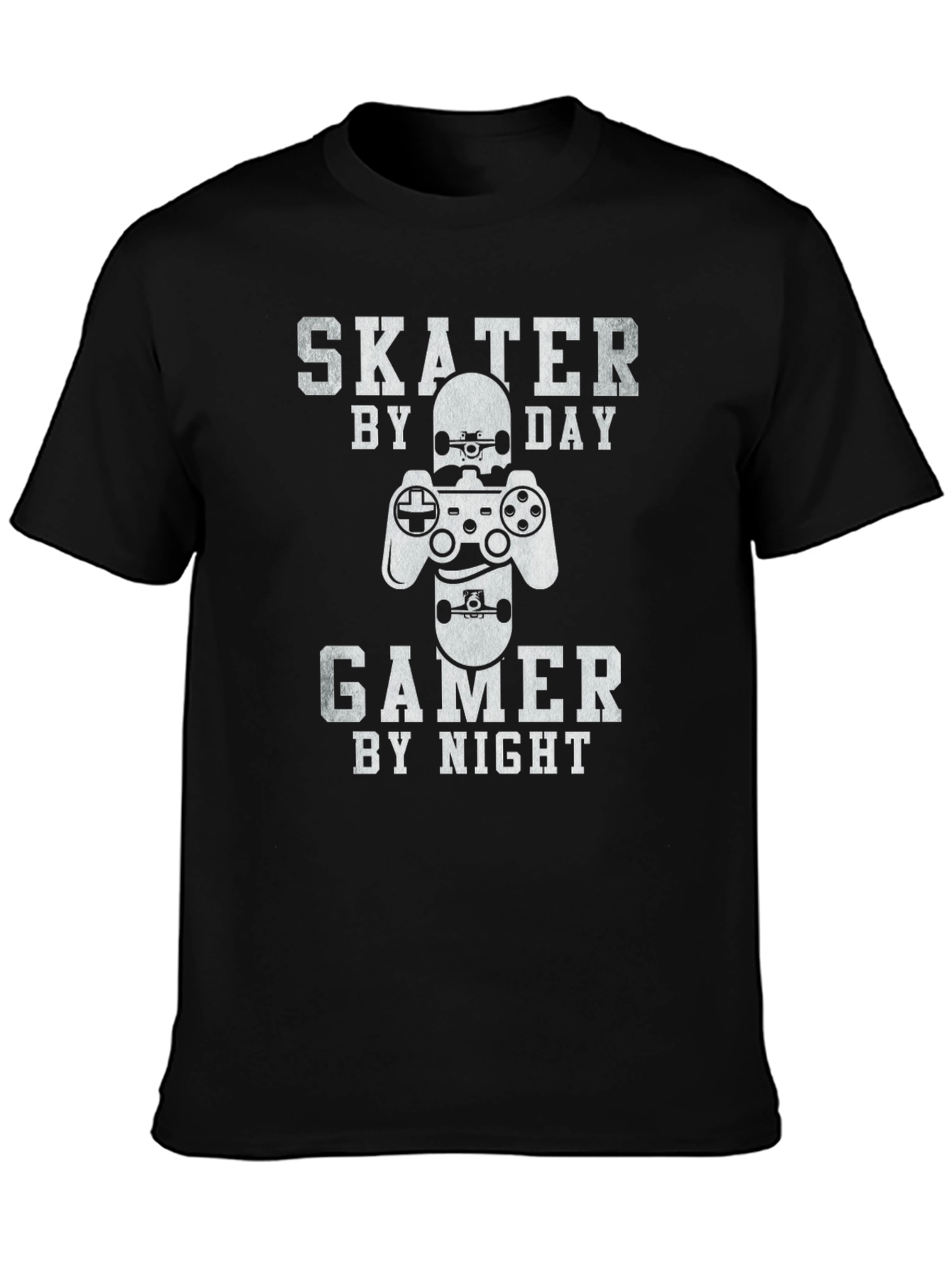 Skater Gamer T-Shirt - Day/Night Design