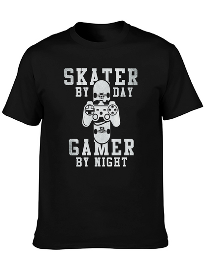 Skater Gamer T-Shirt - Day/Night Design