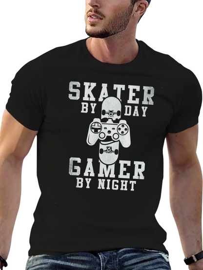 Skater Gamer T-Shirt - Day/Night Design
