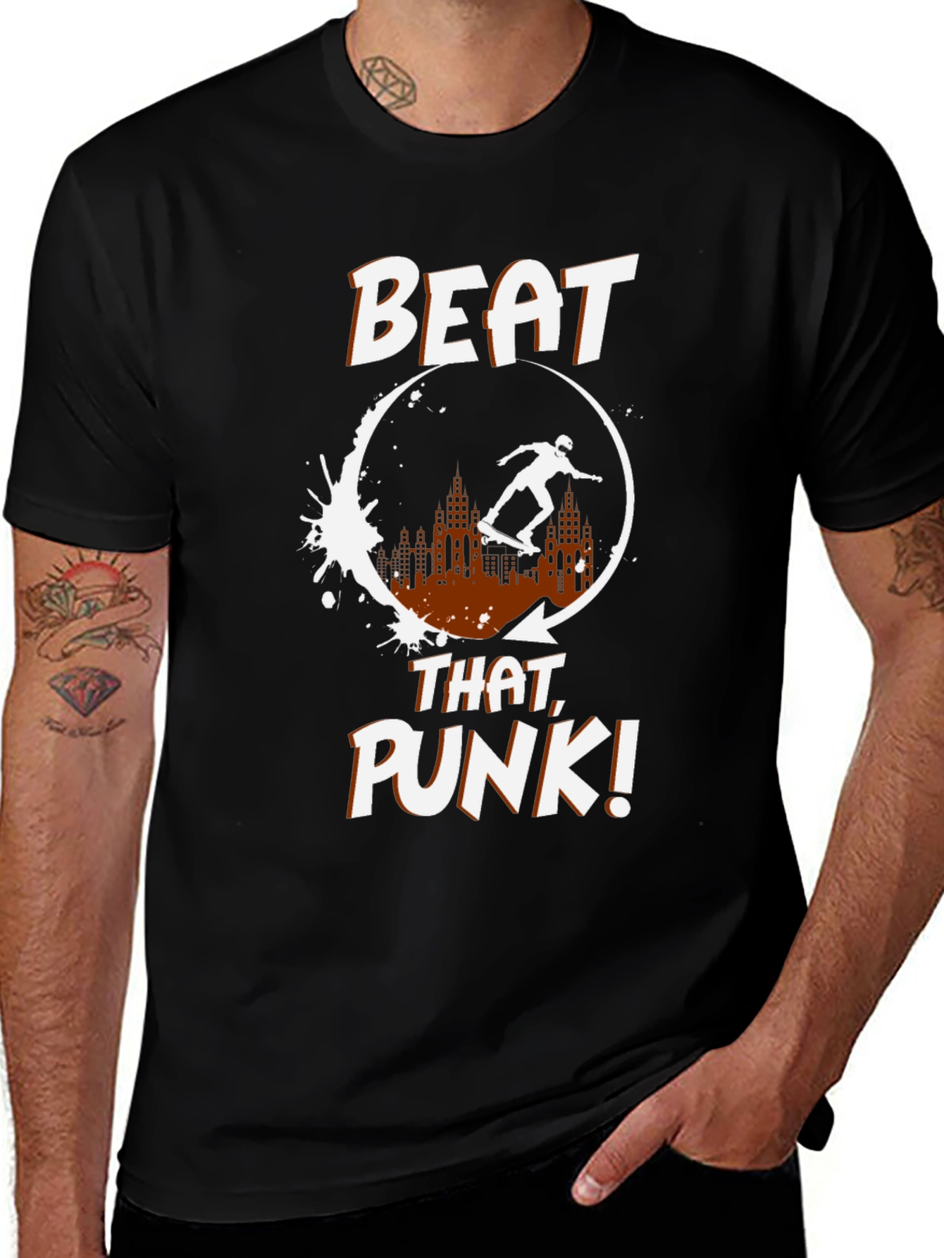 Beat That Punk! Skater Graphic Tee