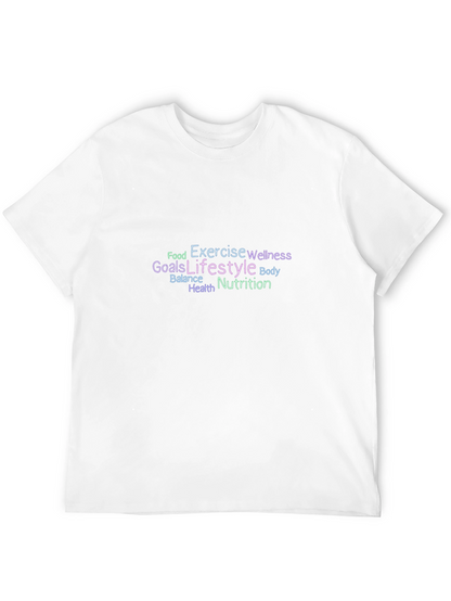 Wellness Word Art T-Shirt - Lifestyle Goals