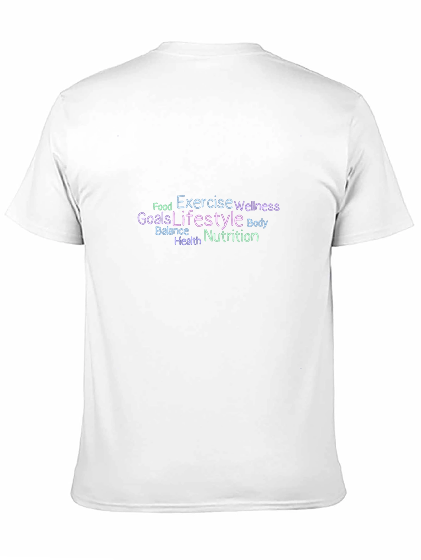 Wellness Word Art T-Shirt - Lifestyle Goals
