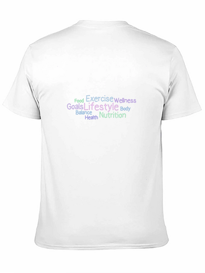 Wellness Word Art T-Shirt - Lifestyle Goals