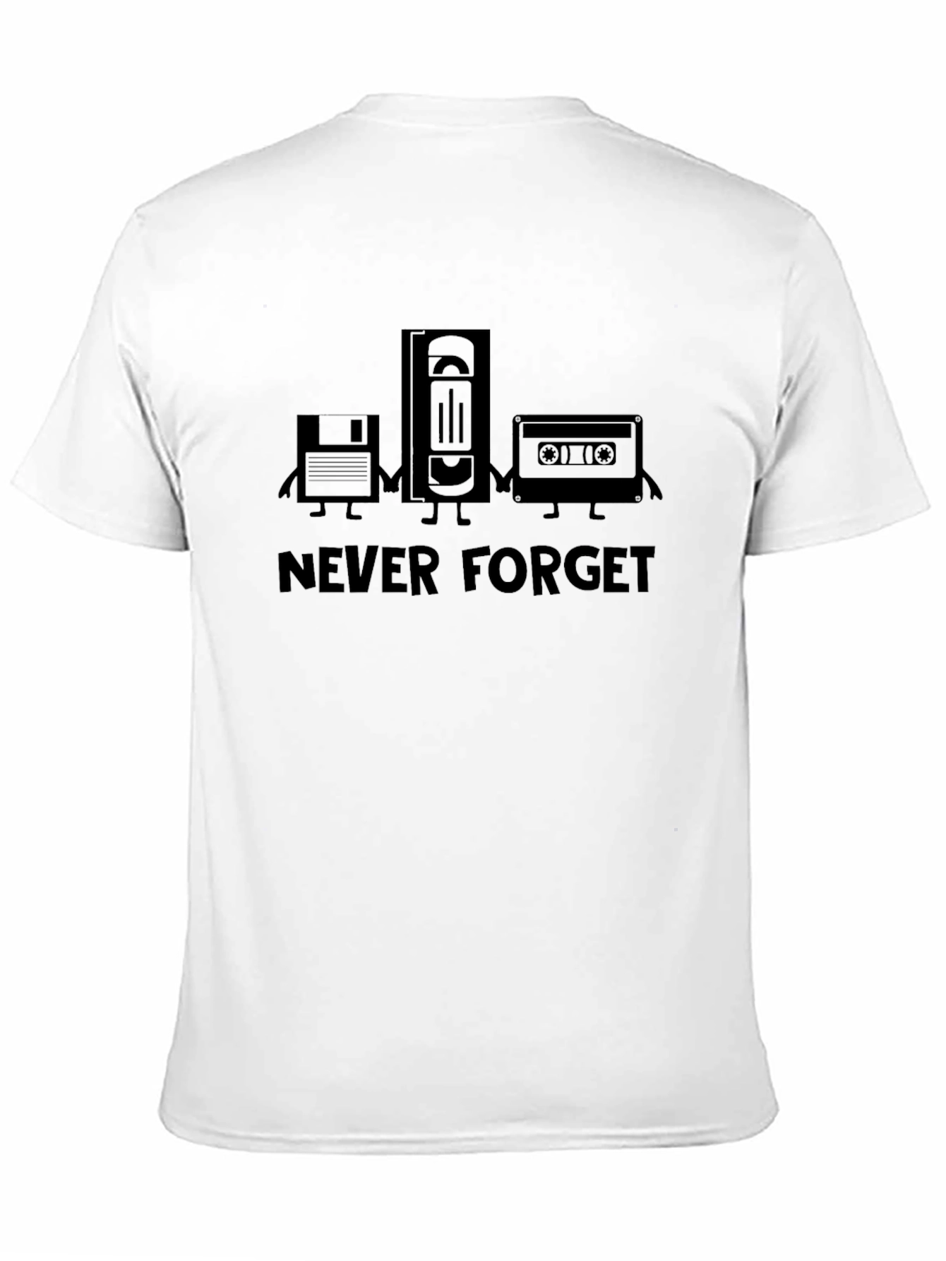 Retro Never Forget Black Graphic T-Shirt