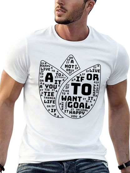 Inspirational Word Art Tulip Graphic T-Shirt - Black