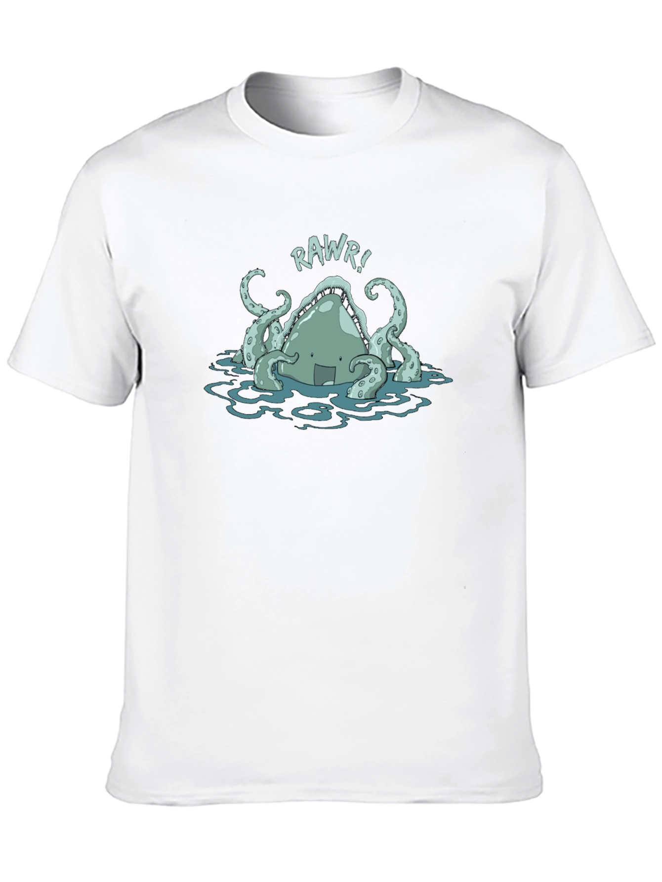 Rawr! Kraken Graphic Tee - Black Cotton T-Shirt