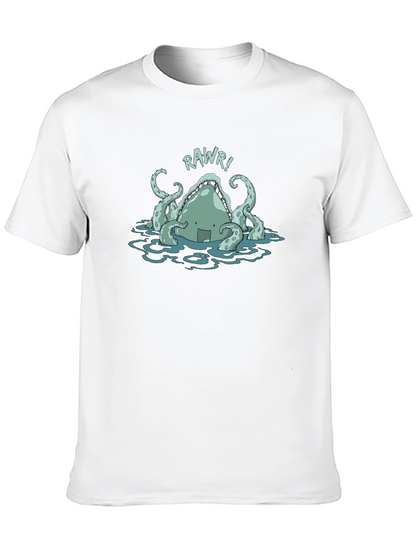Rawr! Kraken Graphic Tee - Black Cotton T-Shirt