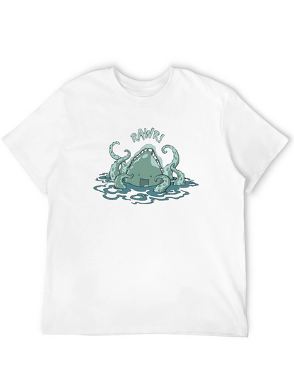 Rawr! Kraken Graphic Tee - Black Cotton T-Shirt