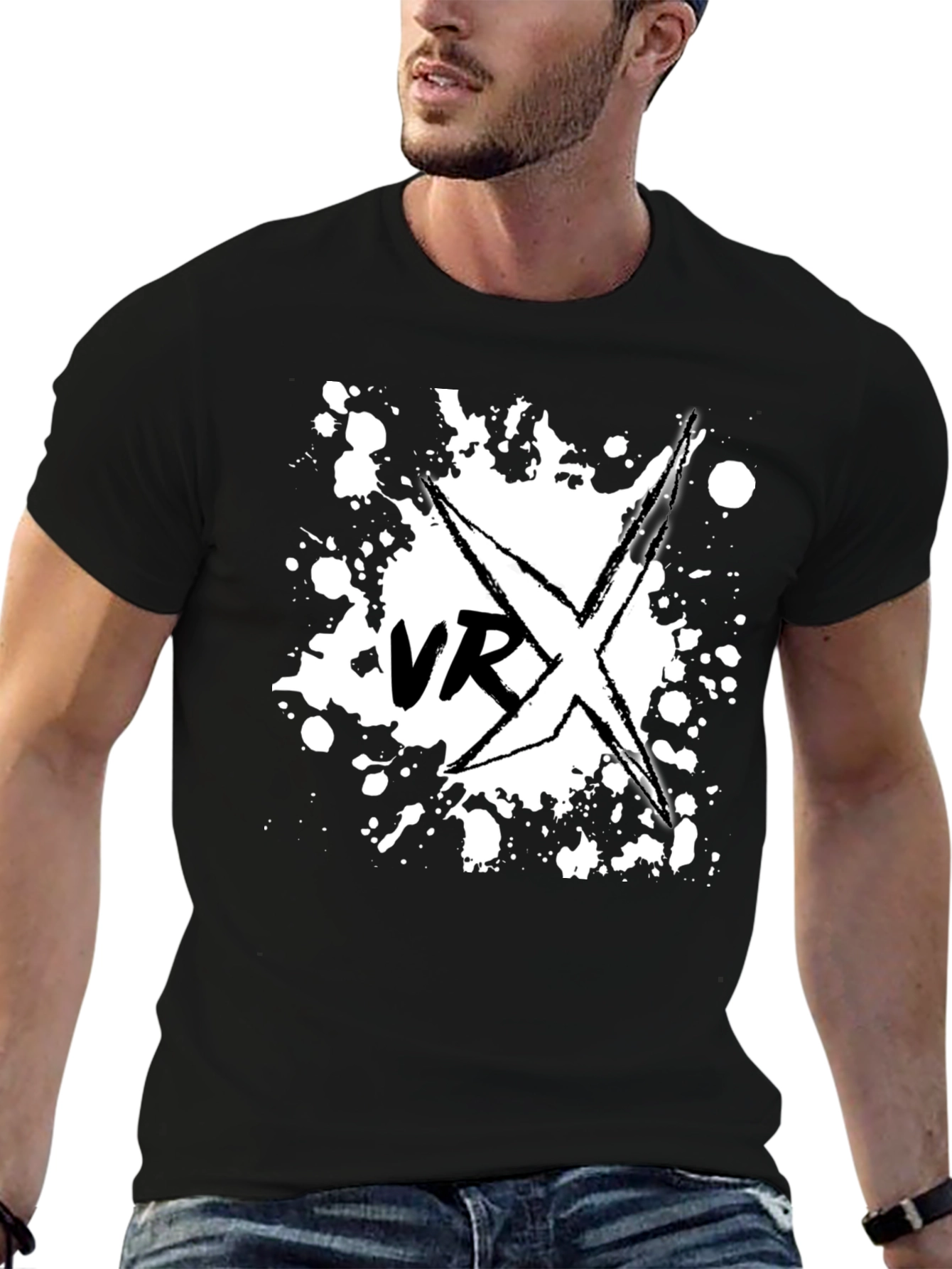 VRX Graphic Tee - Black Cotton T-Shirt