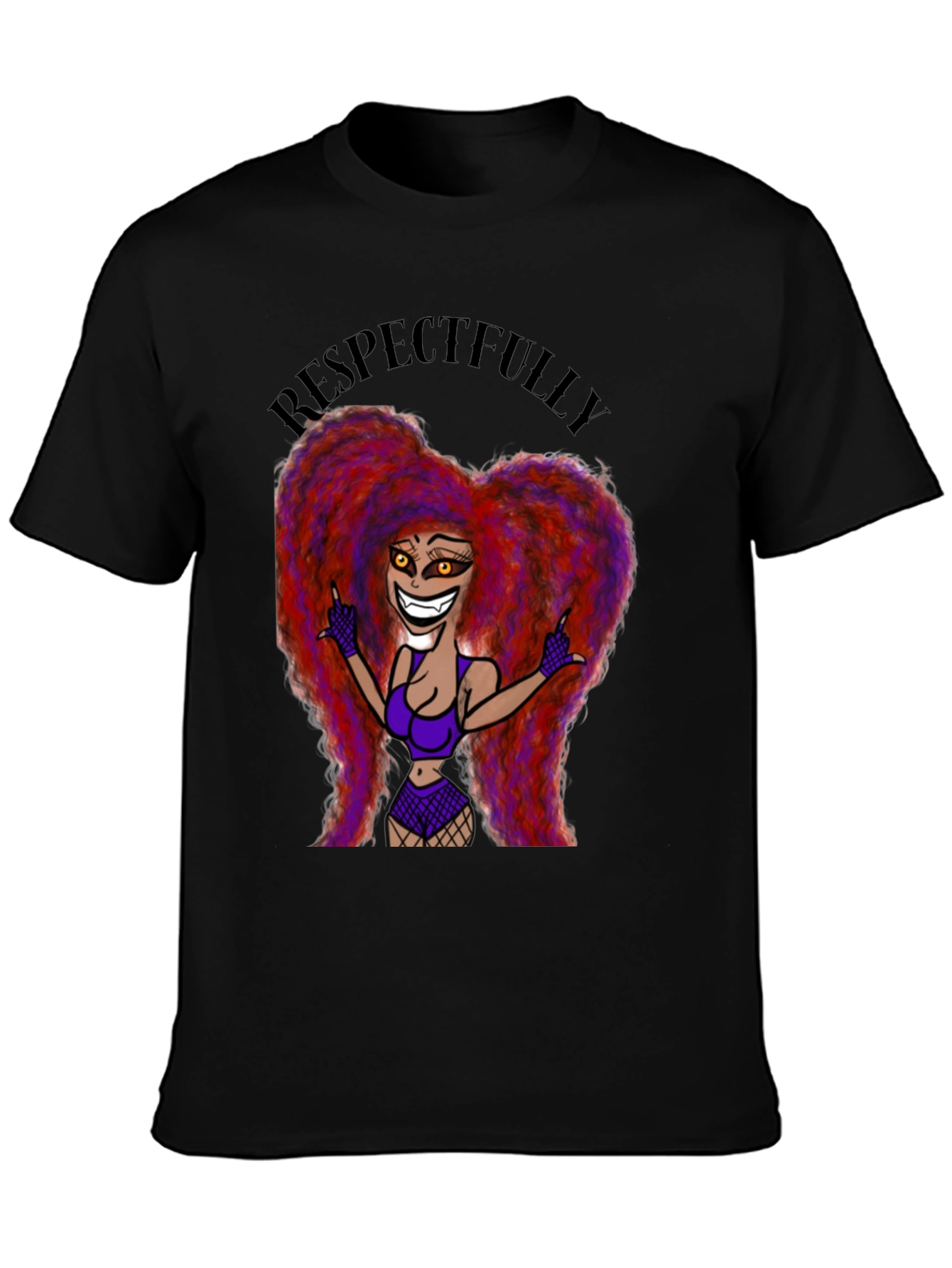 Respectfully Graphic Tee - Bold Cartoon Print