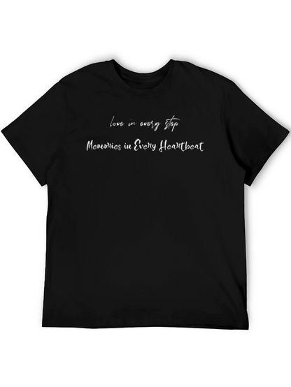 Love In Every Step Black Graphic Tee