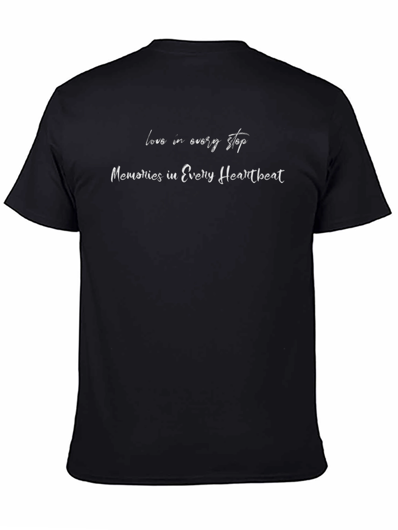 Love In Every Step Black Graphic Tee