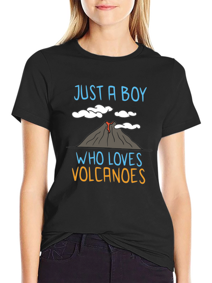 Boy Who Loves Volcanoes Graphic T-Shirt