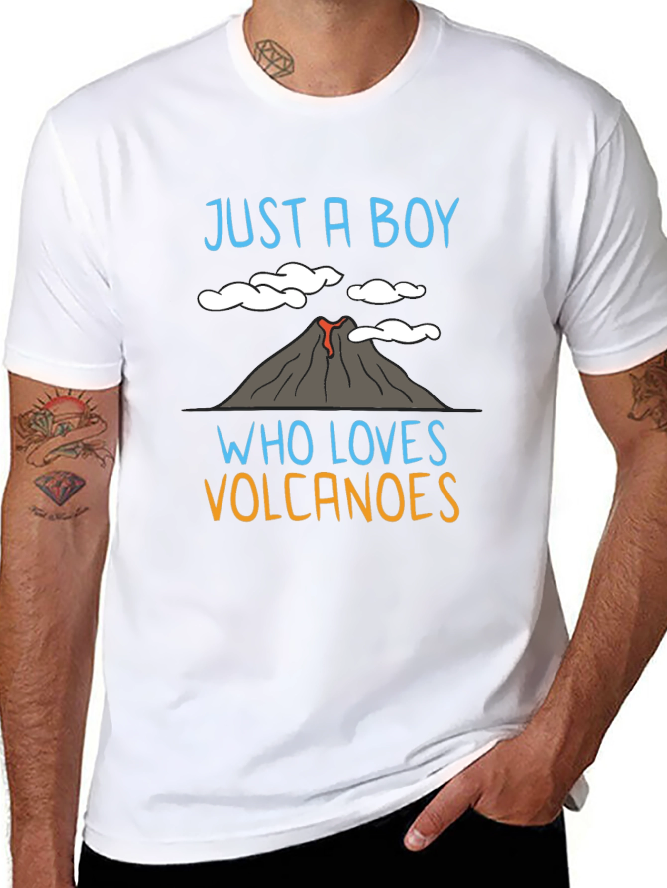 Boy Who Loves Volcanoes Graphic T-Shirt