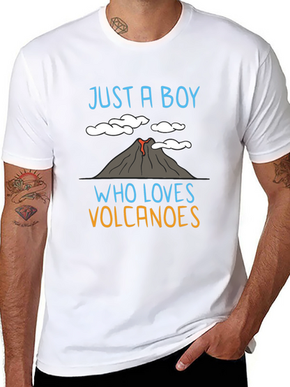 Boy Who Loves Volcanoes Graphic T-Shirt
