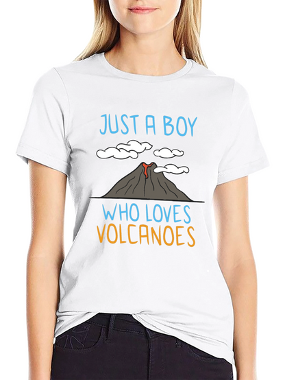 Boy Who Loves Volcanoes Graphic T-Shirt