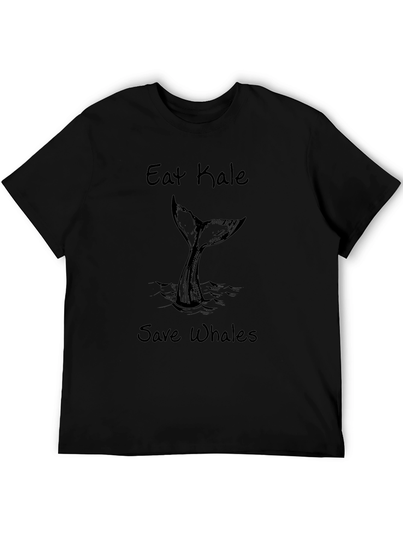 Eat Kale Save Whales Graphic T-Shirt
