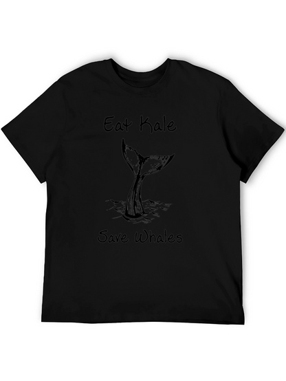 Eat Kale Save Whales Graphic T-Shirt