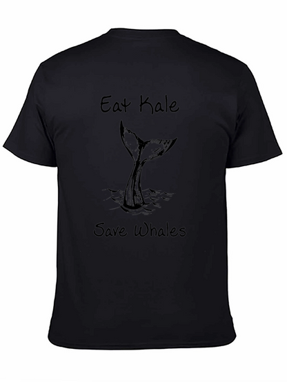 Eat Kale Save Whales Graphic T-Shirt