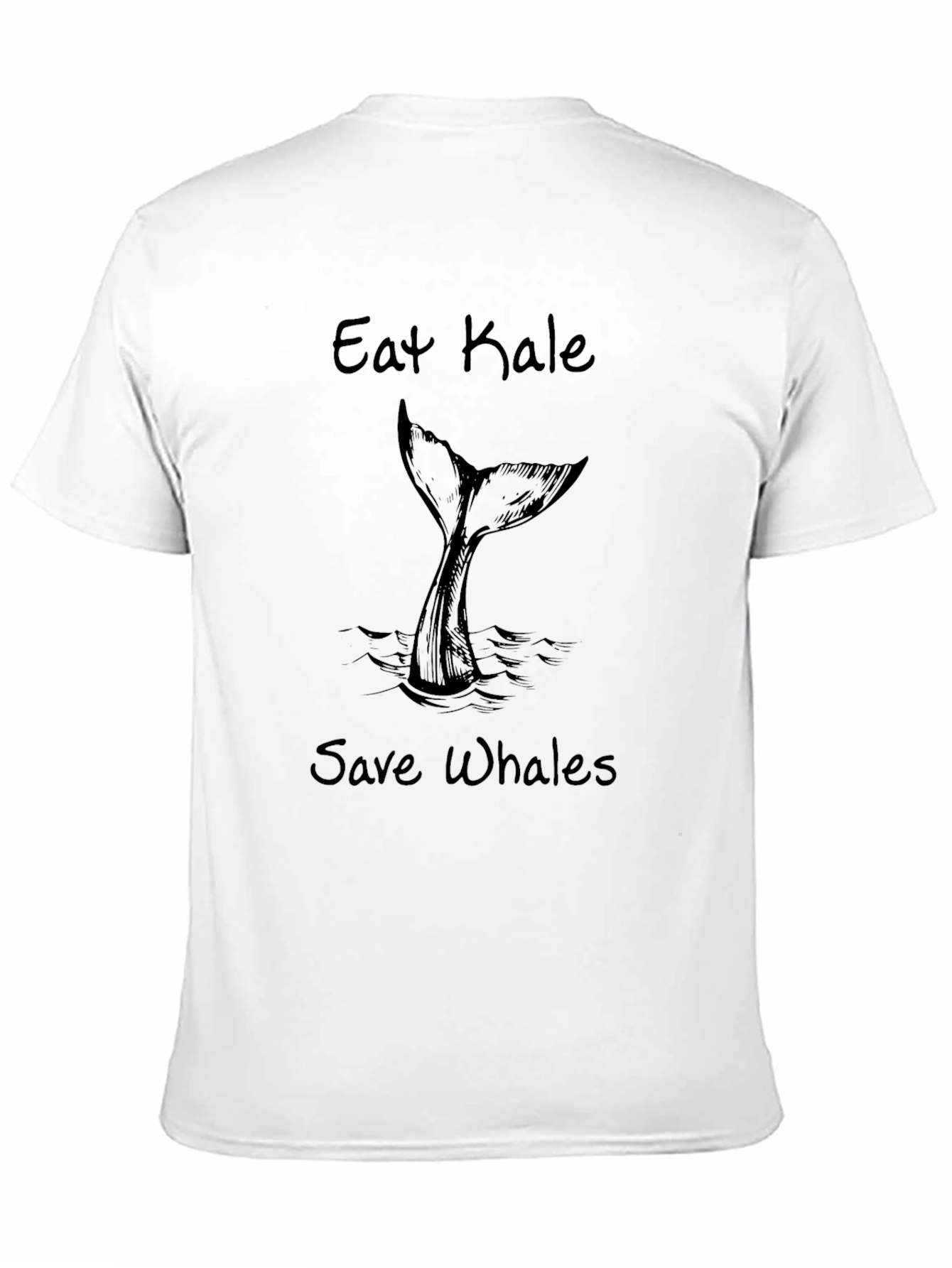 Eat Kale Save Whales Graphic T-Shirt