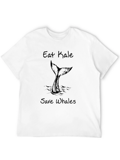 Eat Kale Save Whales Graphic T-Shirt