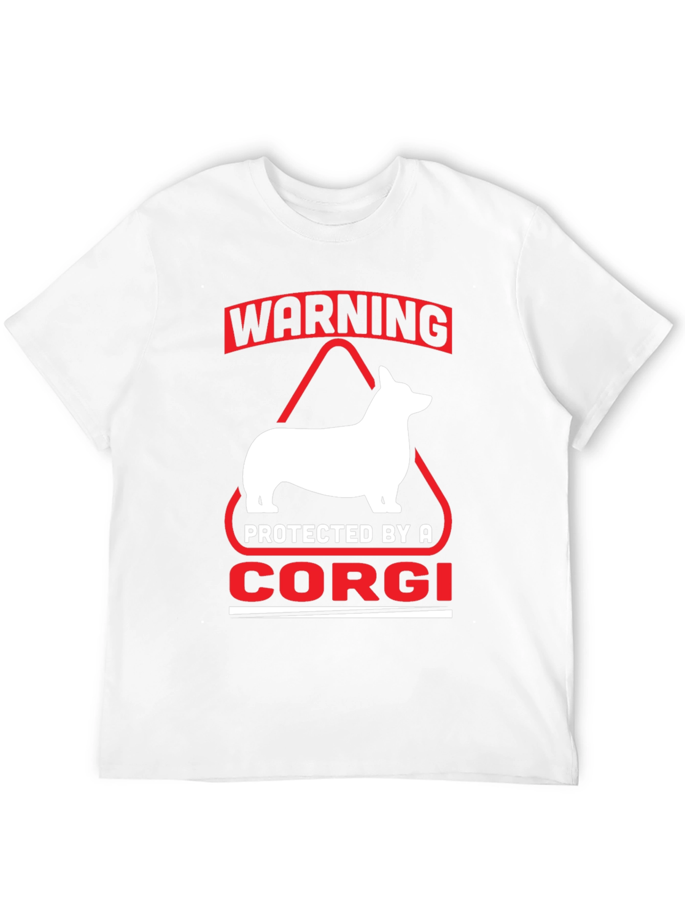 Warning Protected By A Corgi T-Shirt