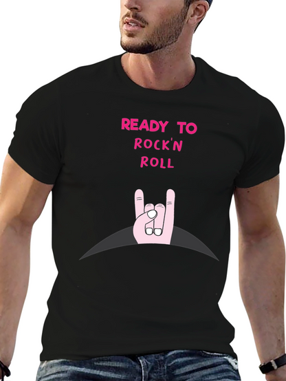Ready to Rockn Roll Black T-Shirt