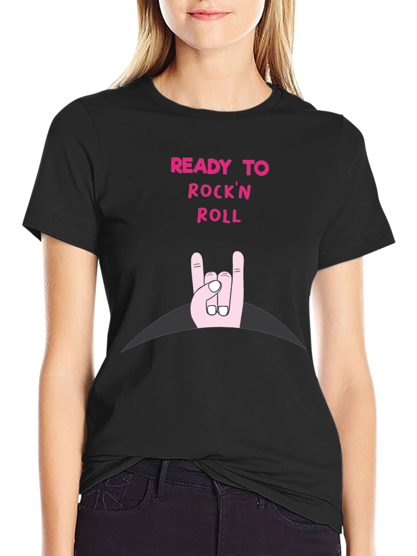 Ready to Rockn Roll Black T-Shirt
