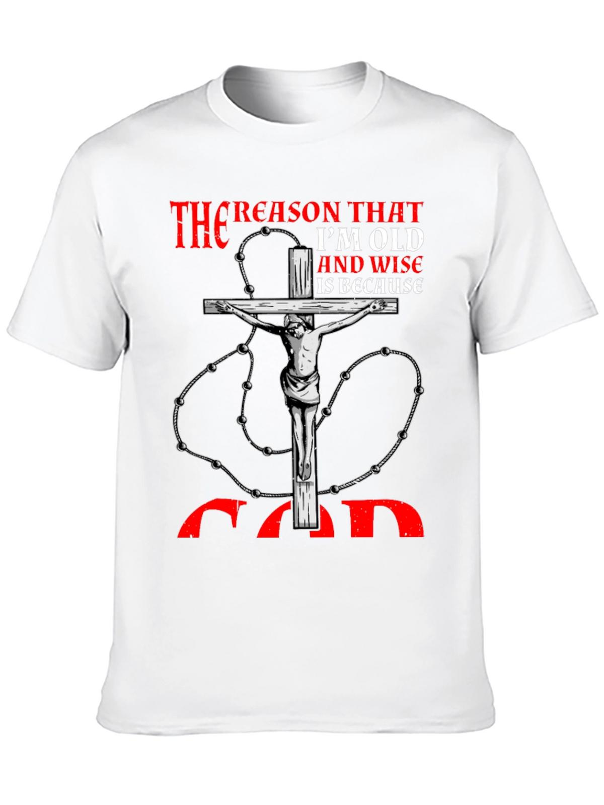 Reason Im Old and Wise Black T-Shirt