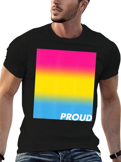 Pansexual Pride T-Shirt - Black Cotton Blend Tee