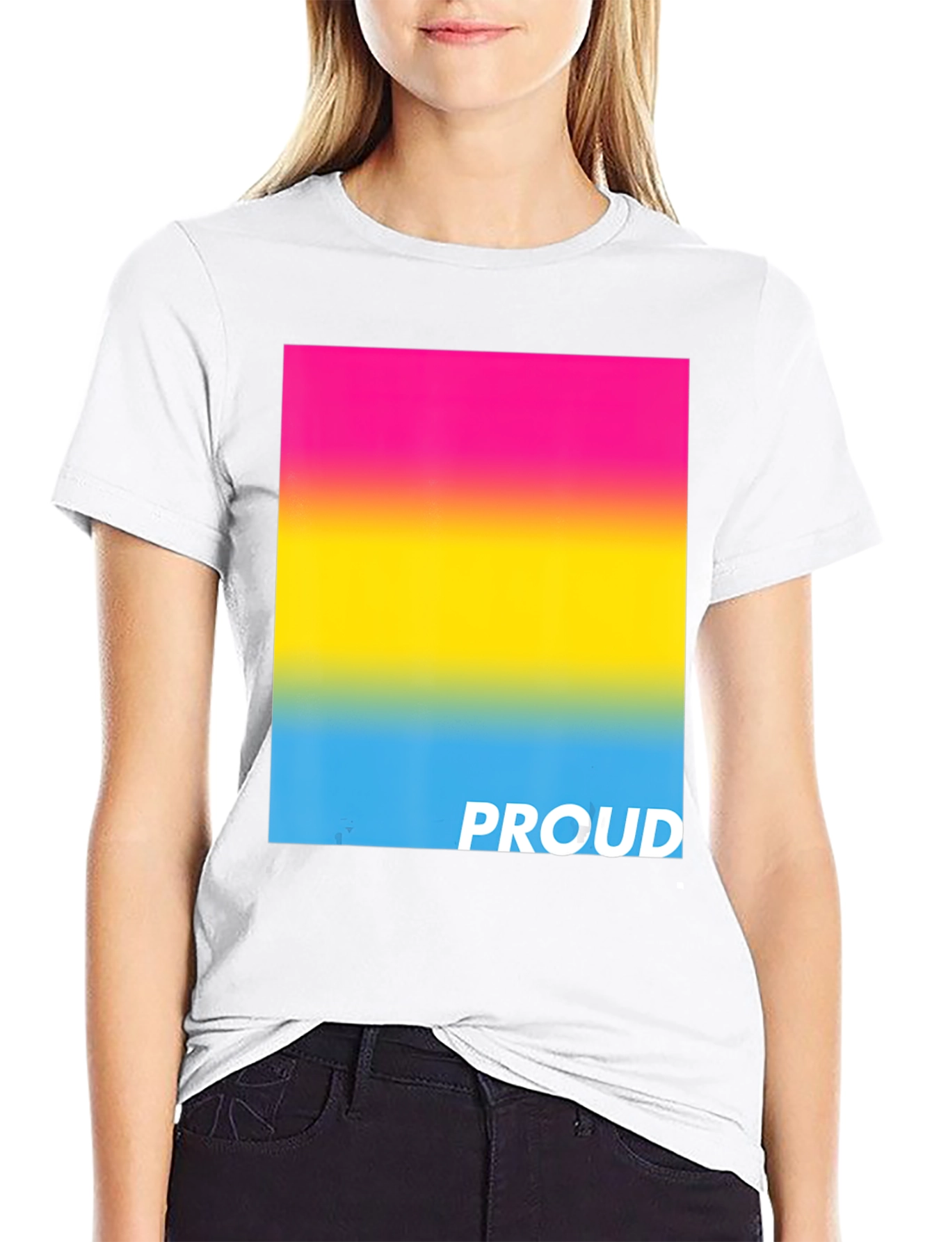 Pansexual Pride T-Shirt - Black Cotton Blend Tee
