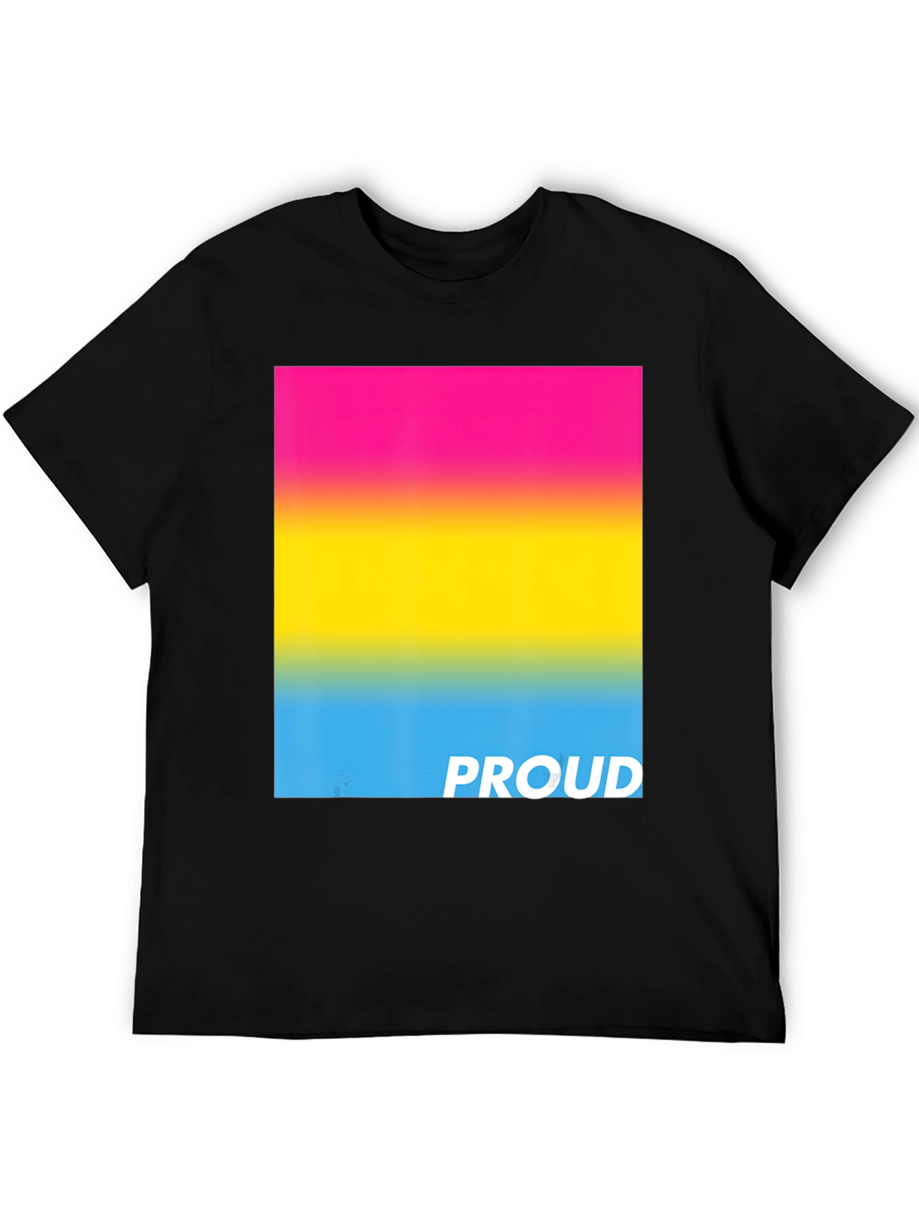 Pansexual Pride T-Shirt - Black Cotton Blend Tee