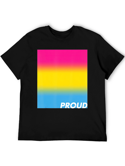 Pansexual Pride T-Shirt - Black Cotton Blend Tee