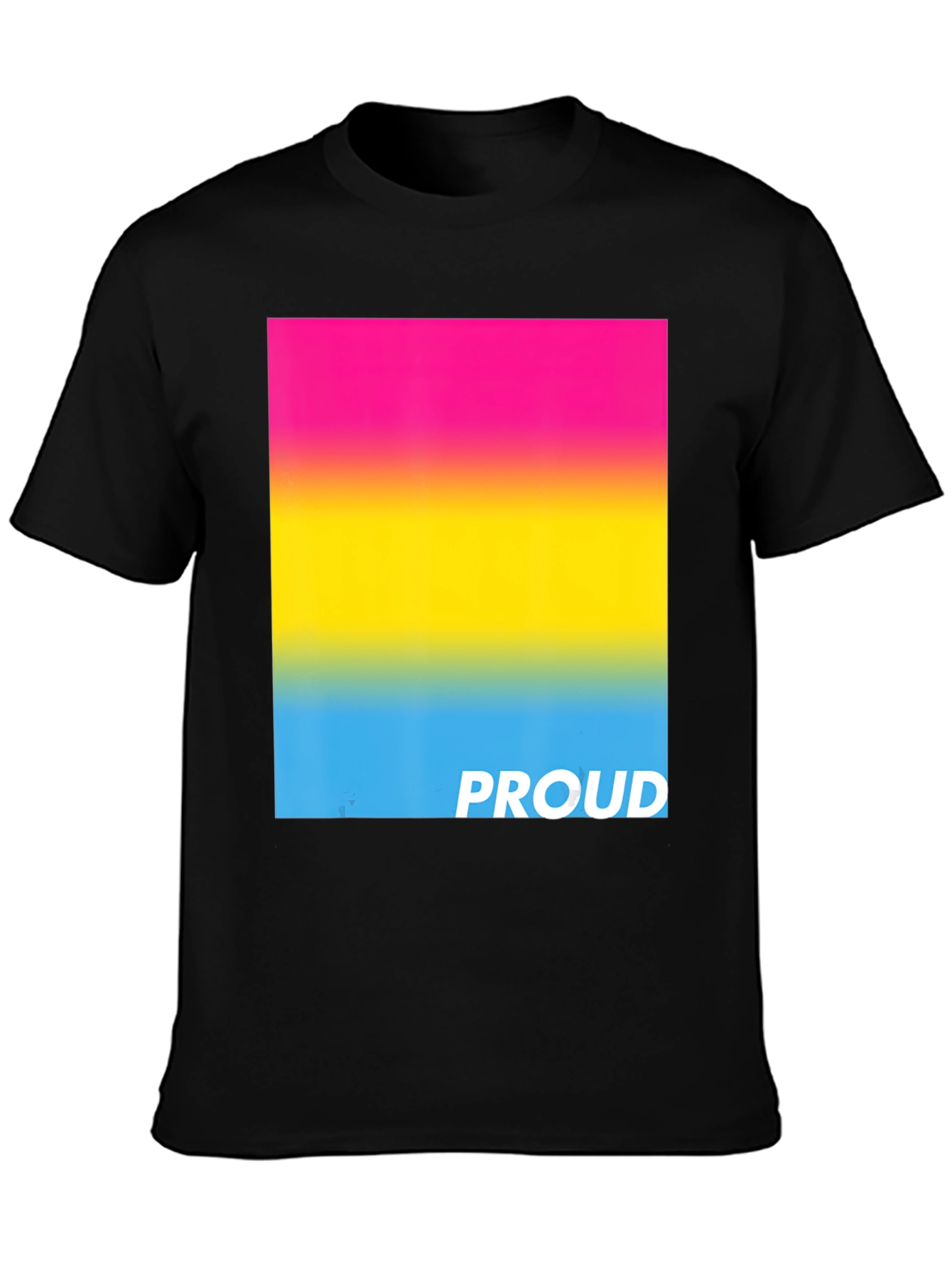 Pansexual Pride T-Shirt - Black Cotton Blend Tee