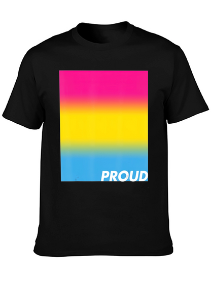 Pansexual Pride T-Shirt - Black Cotton Blend Tee
