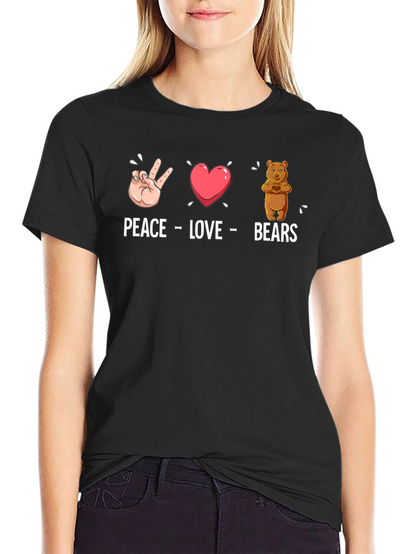 Peace Love Bears Graphic T-Shirt