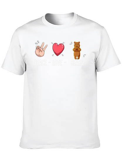 Peace Love Bears Graphic T-Shirt
