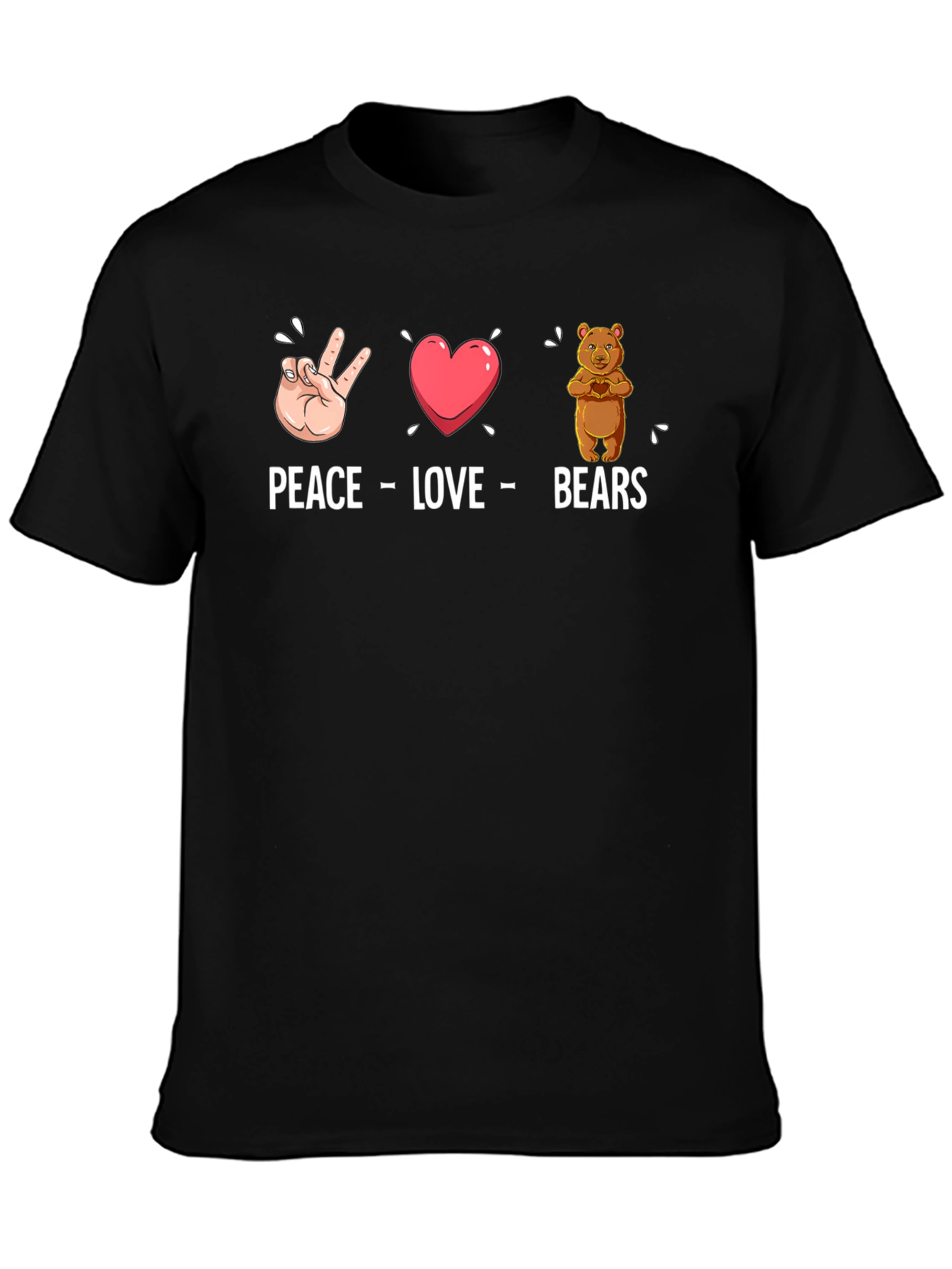 Peace Love Bears Graphic T-Shirt