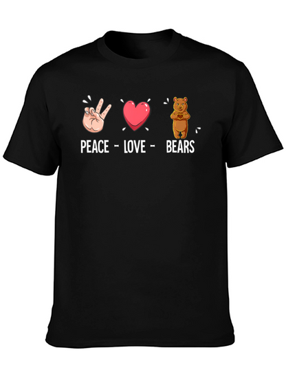 Peace Love Bears Graphic T-Shirt